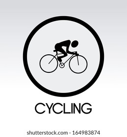 cycling design over gray background vector illustration  
