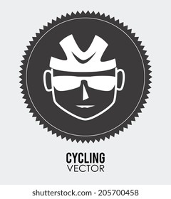 Cycling design over gray background, vector illustration