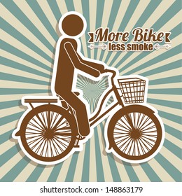 cycling design over grunge background vector illustration 