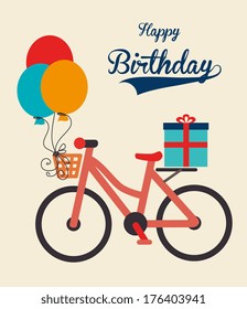 cycling  design over pink  background vector illustration  