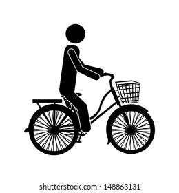 cycling design over white background vector illustration 
