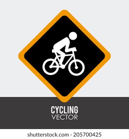 Cycling design over white background, vector illustration