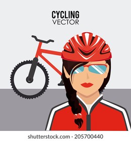 Cycling design over white background, vector illustration