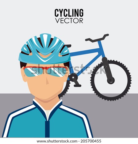 Cycling design over white background, vector illustration