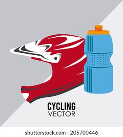 Cycling design over white and gray  background, vector illustration