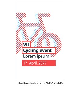 Cycling event, banner template