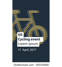 Cycling event, banner template