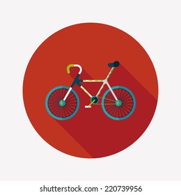 cycling flat icon with long shadow,eps10