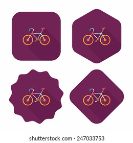 cycling flat icon with long shadow,eps10