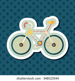 cycling flat icon with long shadow,eps10