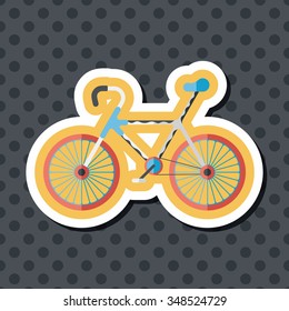 cycling flat icon with long shadow,eps10