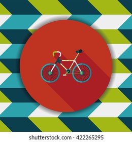 cycling flat icon with long shadow,eps10