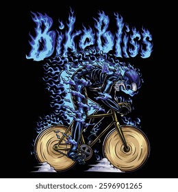 The Cycling Frame was riding at such a high speed that fire erupted all over his body and bike.
