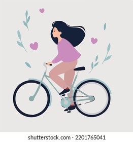 Cycling Girl With Eps 10