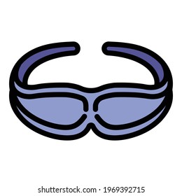 Cycling glasses icon. Outline Cycling glasses vector icon for web design isolated on white background