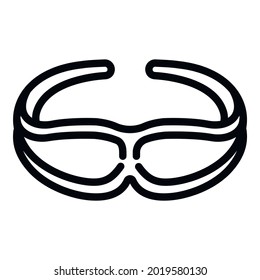 Cycling glasses icon. Outline Cycling glasses vector icon for web design isolated on white background