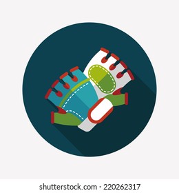 cycling gloves flat icon with long shadow,eps10