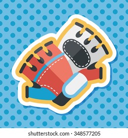 cycling gloves flat icon with long shadow,eps10