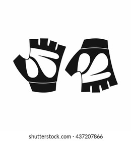 Cycling gloves icon, simple style