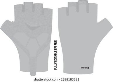 Guantes de ciclismo Mockup Vectores de ilustración 