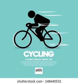 Cycling graphic symbol.