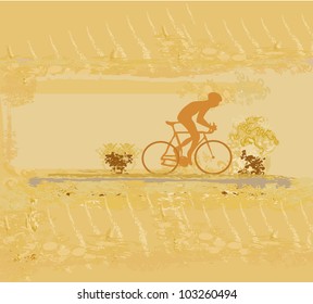 Cycling Grunge Poster
