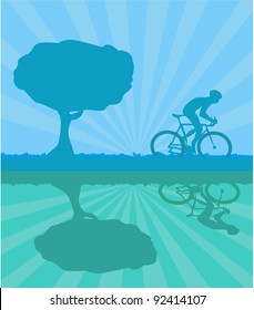 Cycling Grunge Poster