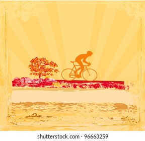 Cycling Grunge Poster