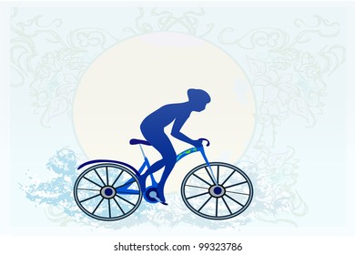 Cycling Grunge Poster