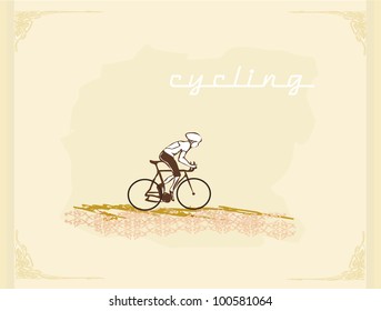 Cycling Grunge Poster Template vector