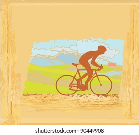 Cycling Grunge Poster Template vector