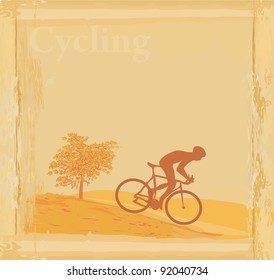 Cycling Grunge Poster Template vector