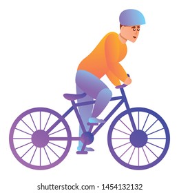 Cycling icon. Cartoon of cycling vector icon for web design isolated on white background
