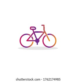 Icono de ciclismo. Gráfica vectorial plana en fondo blanco.EPS vectorial10