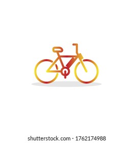 Cycling icon. Flat vector graphic in white background.Vector EPS10