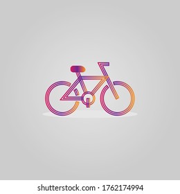 Cycling icon. Flat vector graphic in white background.Vector EPS10
