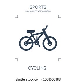 cycling icon. high quality filled cycling icon on white background. from sports collection flat trendy vector cycling symbol. use for web and mobile