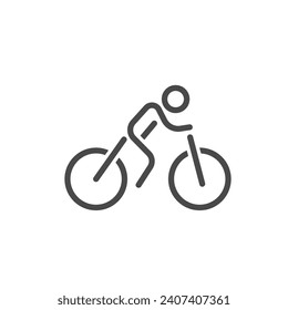 Cycling icon isolated on white background. Vector illustration design.