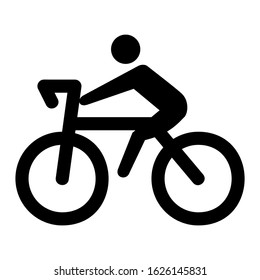 cycling icon or logo isolated sign symbol vector illustration - high quality black style vector icons
