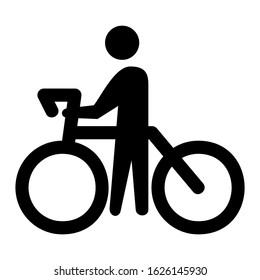 cycling icon or logo isolated sign symbol vector illustration - high quality black style vector icons
