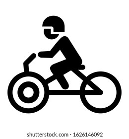 cycling icon or logo isolated sign symbol vector illustration - high quality black style vector icons
