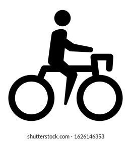 cycling icon or logo isolated sign symbol vector illustration - high quality black style vector icons
