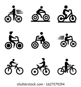 cycling icon or logo isolated sign symbol vector illustration - Collection of high quality black style vector icons
