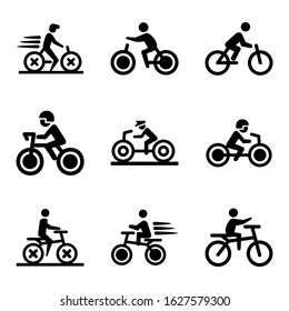 cycling icon or logo isolated sign symbol vector illustration - Collection of high quality black style vector icons
