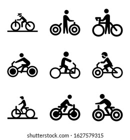cycling icon or logo isolated sign symbol vector illustration - Collection of high quality black style vector icons
