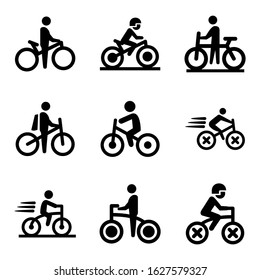 cycling icon or logo isolated sign symbol vector illustration - Collection of high quality black style vector icons
