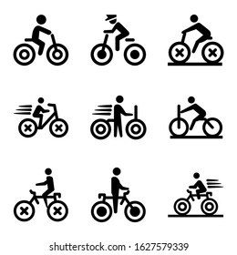 cycling icon or logo isolated sign symbol vector illustration - Collection of high quality black style vector icons
