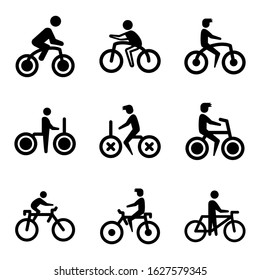 cycling icon or logo isolated sign symbol vector illustration - Collection of high quality black style vector icons
