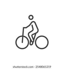 Cycling icon Logo symbol outline set