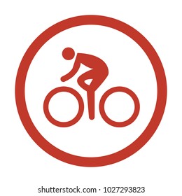 Cycling Icon on white background. Vector Illustration